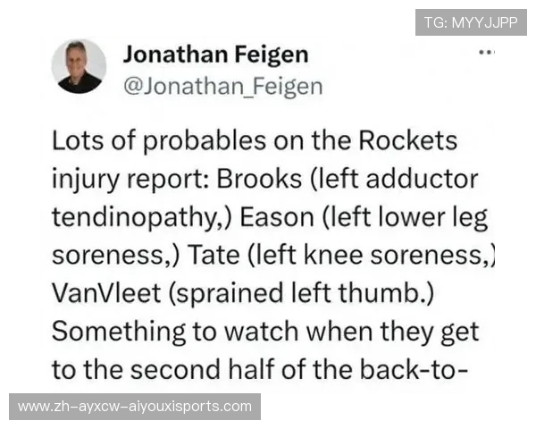 火箭队伤病情况及影响赛季表现分析